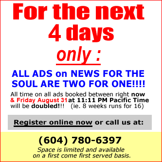 4 days only half price advertising on news for the soul...